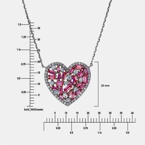 Elegant lilac Heart Necklace